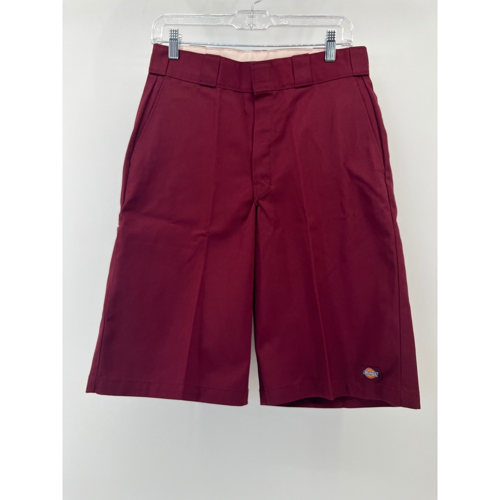 Dickies Multi-Pocket Work Shorts Mens 30 Burgundy Loose Fit 42283WN
